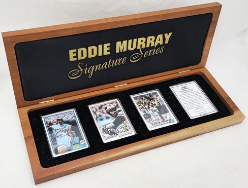 Eddie Murray Autographed Porcelain Baseball Card Set Baltimore Orioles "ROY 77, 81 HRC & 504 HR" With 3 Signed Cards #54/504 Signature Series #A14921 - MLB Autographed Baseball Cards in Saudi Arabia