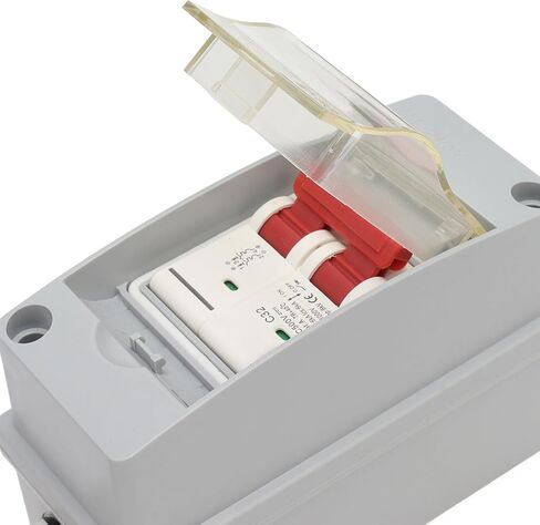 Ejoyous Circuit Breaker, Circuit Breaker MCB 2P DC 500V 32A Disconnect Switch with IP65 Distribution Box (Without Cable) in Saudi Arabia