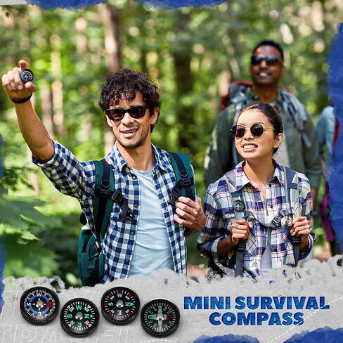 100 PCS Button Compass Bulk 20mm Mini Survival Compass Compass Compass Compass Compass for Camping Terking Boating Touring actions في الهواء الطلق ، 4 أنماط in Saudi Arabia