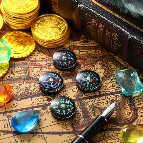 100 PCS Button Compass Bulk 20mm Mini Survival Compass Compass Compass Compass Compass for Camping Terking Boating Touring actions في الهواء الطلق ، 4 أنماط in Saudi Arabia