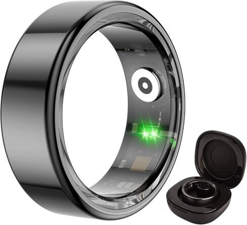 Colmi R02 Tracking Tracking Smart Ring ، أوضاع رياضية متعددة ، وقت تسجيل ، خطوات ، السعرات الحرارية ، مناسبة للرجال والنساء ، معدل ضربات القلب ، أكسجين الدم ، النوم ، مع مقصورة الشحن. (روز الذهب ، #8) in Kuwait