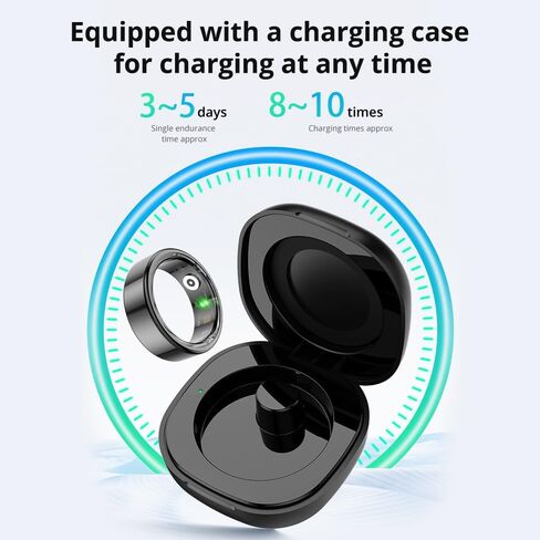 Colmi R02 Tracking Tracking Smart Ring ، أوضاع رياضية متعددة ، وقت تسجيل ، خطوات ، السعرات الحرارية ، مناسبة للرجال والنساء ، معدل ضربات القلب ، أكسجين الدم ، النوم ، مع مقصورة الشحن. (روز الذهب ، #8) in Kuwait