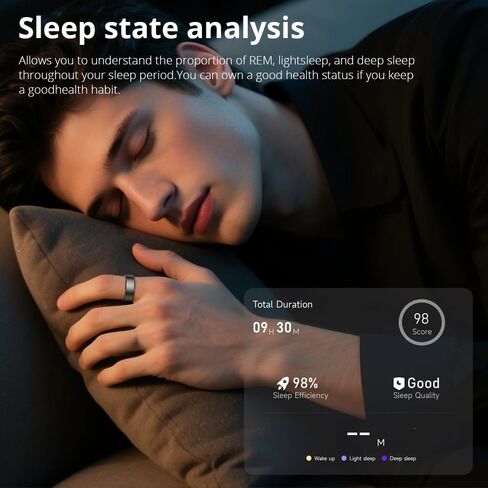 Colmi R02 Tracking Tracking Smart Ring ، أوضاع رياضية متعددة ، وقت تسجيل ، خطوات ، السعرات الحرارية ، مناسبة للرجال والنساء ، معدل ضربات القلب ، أكسجين الدم ، النوم ، مع مقصورة الشحن. (روز الذهب ، #8) in Kuwait