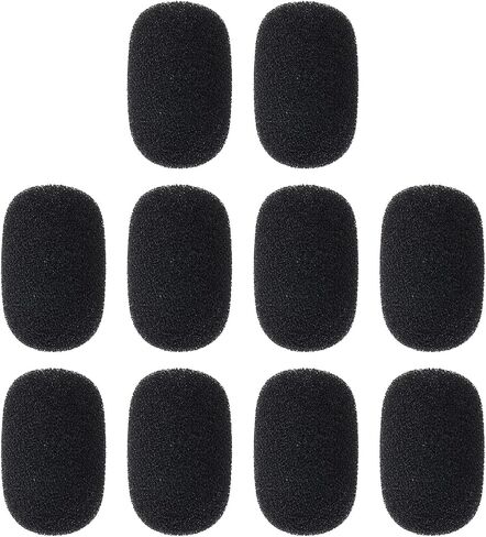 Meccanixity 10 PCS Mini Foam Microphone الزجاج الأمامي ، 7x27mm ملم عالي الكثافة أغطية الرغوة لغطاء الضوضاء الأسود لاستخدام مؤتمر مرحلة البث in Saudi Arabia