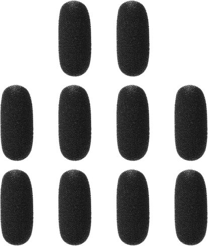 Meccanixity 10 PCS Mini Foam Microphone الزجاج الأمامي ، 7x27mm ملم عالي الكثافة أغطية الرغوة لغطاء الضوضاء الأسود لاستخدام مؤتمر مرحلة البث in Kuwait