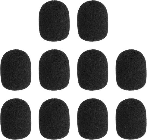 Meccanixity 10 PCS Mini Foam Microphone الزجاج الأمامي ، 7x27mm ملم عالي الكثافة أغطية الرغوة لغطاء الضوضاء الأسود لاستخدام مؤتمر مرحلة البث in Kuwait
