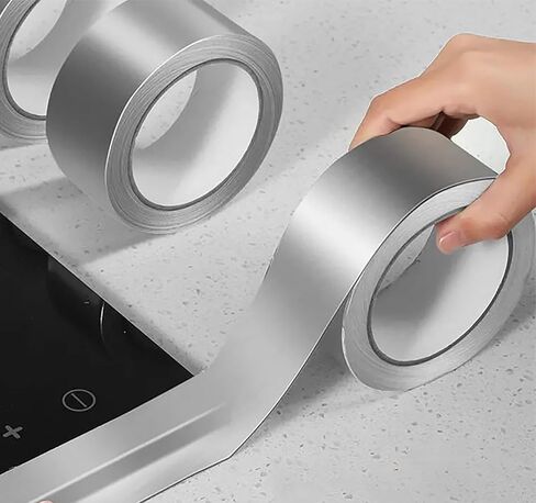YIKANGHENG Aluminum Foil Tape, 0.1 mm Thick, 1.97 Inch Wide, 65.6 Feet Silver Tape for Metal Repair, Foamboard, Insulation, Sealing and Patching Hot and Cold Air Ducts (1) in Saudi Arabia