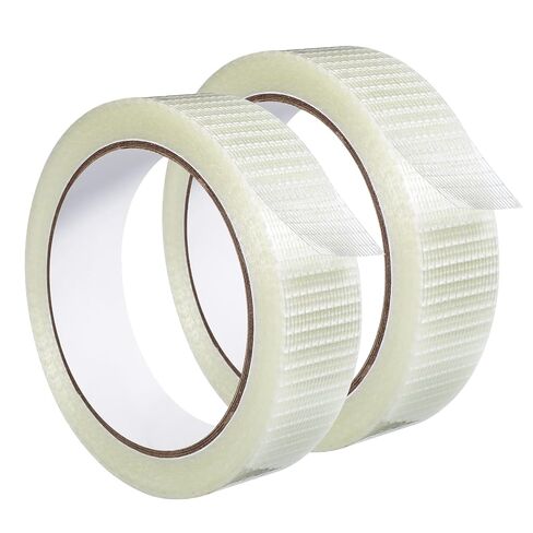 2 حزمة شريط لاصق شفاف ، شريط مقاوم للماء الثقيلة أشرطة عالية الأداء مقاوم للطقس أشرطة الصناعية الصافية للاستخدامات السكنية والتجارية والصناعية (1 في × 22 ياردة) in Kuwait