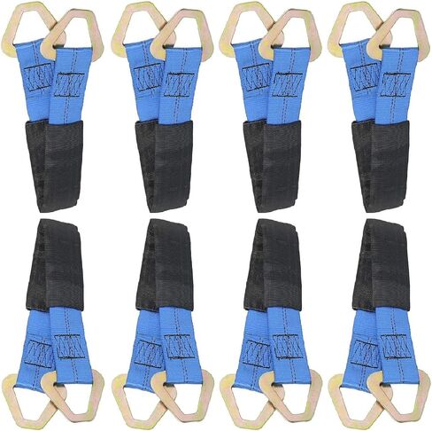 Novelbee 8pcs 2 "× 24" محور ربط حزام مع حلقات D وأكمام واقية لشاحنة سحب سيارة Race (أصفر) in Saudi Arabia