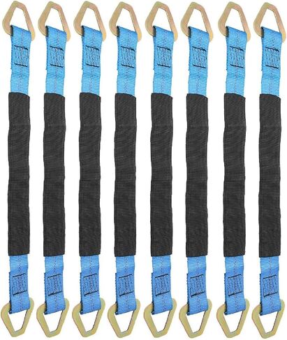 Novelbee 8pcs 2 "× 24" محور ربط حزام مع حلقات D وأكمام واقية لشاحنة سحب سيارة Race (أصفر) in Saudi Arabia