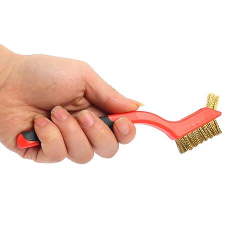 Acouto 3PCS Wire Brush Set - Stainless Steel, Nylon, Copper Brushes for Efficient and Removal (7in) in Kuwait