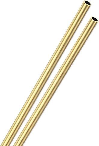 2-pack 300mm النحاس النحاس ، 6 مم OD 0.5 مم سماكة الجدار H65 النحاس أنابيب سلس للبناء/صياغة/صياغة DIY ، أنبوب مستقيم معدني [0.24 × 02x11.8in] in Kuwait