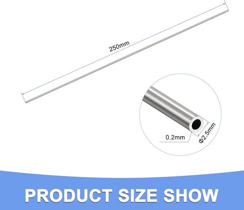 304 Stainless Steel 10mm OD 250mm Length - 1Pcs Round Metal Pipe Fits for Industrial Applications - Stainless Steel Seamless Straight Pipe Tube - (0.2mm Thickness) in Saudi Arabia