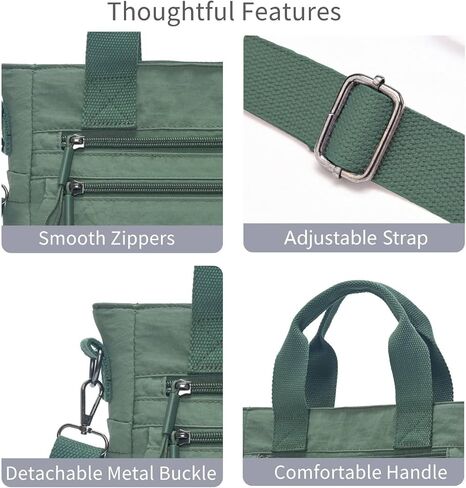 Small Nylon Tote Bag for Women Lightweight Crossbody Tote Handbag with Long Strap for Daily, Work, College & Travel in Kuwait