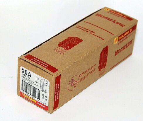 Box of 10 Square D HOM120 plug-on Circuit breakers 1 pole 20A 120-240V in Saudi Arabia