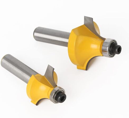Jinchao-Router bits, 8mm Shank Corner Round Over Router Bit with Bearing Milling Cutter for Wood Woodwork Tungsten Carbide, for Home DIY (Cutting Edge Length : 8X22) in Kuwait