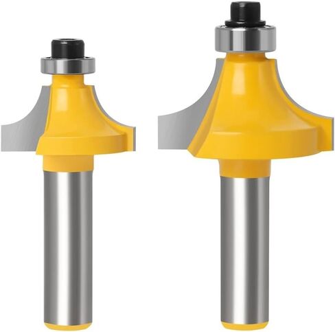 Jinchao-Router bits, 8mm Shank Corner Round Over Router Bit with Bearing Milling Cutter for Wood Woodwork Tungsten Carbide, for Home DIY (Cutting Edge Length : 8X22) in Kuwait