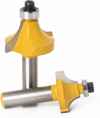 Jinchao-Router bits, 8mm Shank Corner Round Over Router Bit with Bearing Milling Cutter for Wood Woodwork Tungsten Carbide, for Home DIY (Cutting Edge Length : 8X22) in Kuwait