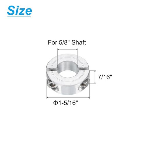 UXCELL 4PCS تقسيم مزدوج تقسيم CLAMP-ON عمود عمود 5/8 "عمود ، طوق لقطتين من قطع 1-5/16" OD ، 7/16 " in Saudi Arabia