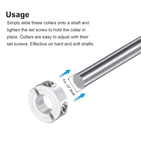 UXCELL 4PCS تقسيم مزدوج تقسيم CLAMP-ON عمود عمود 5/8 "عمود ، طوق لقطتين من قطع 1-5/16" OD ، 7/16 " in Saudi Arabia