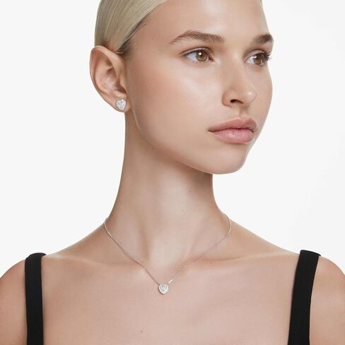 Swarovski Ariana Grande Crystal and Pearl Necklace in Rhodium Finish - Part of the Ariana Grande x Capsule Collection in Saudi Arabia