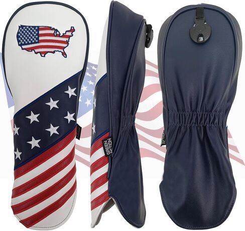 Golf Headcovers for Drivers and Woods – Set of 3 (S/M/L), Leather Club Covers with Magnetic Number Tags, Floral Design, Scratch-Resistant, Fits Most Golf Clubs in Saudi Arabia