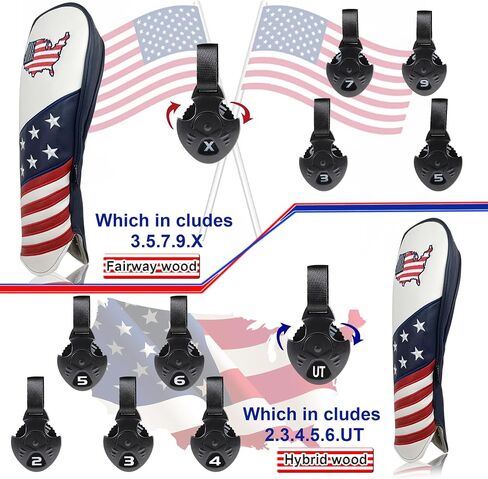 Golf Headcovers for Drivers and Woods – Set of 3 (S/M/L), Leather Club Covers with Magnetic Number Tags, Floral Design, Scratch-Resistant, Fits Most Golf Clubs in Saudi Arabia