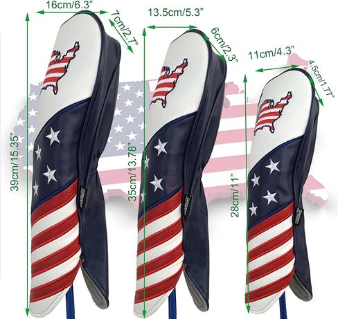 Golf Headcovers for Drivers and Woods – Set of 3 (S/M/L), Leather Club Covers with Magnetic Number Tags, Floral Design, Scratch-Resistant, Fits Most Golf Clubs in Saudi Arabia