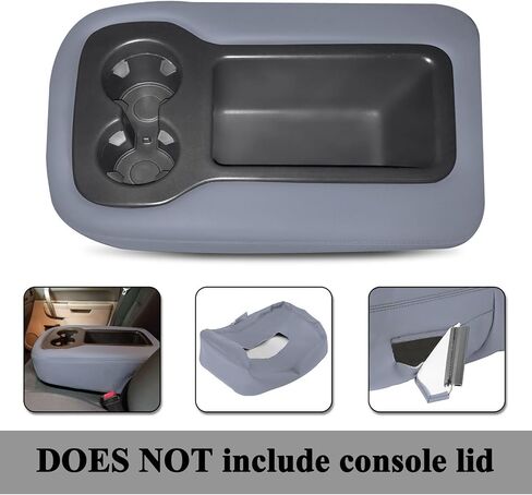 NLQR Center Console Lid Cover, Replacement Armrest Cover, Jump Seat Console Armrest Protective Cover,Microfiber Leather Black Compatible with Chevy Silverado Suburban Tahoe Avalanche GMC Sierra Yuk in Saudi Arabia