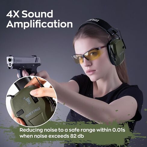 حماية الأذن القابلة لإعادة الشحن مع تضخيم الصوت أغطية أذن إلكترونية لتقليل الضوضاء in Kuwait