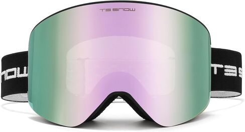 Ski Goggles, Universal Fit, Magnetic Interchangeable Lens, Anti-Fog, UV Protection in Saudi Arabia