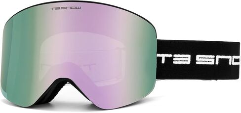 Ski Goggles, Universal Fit, Magnetic Interchangeable Lens, Anti-Fog, UV Protection in Saudi Arabia