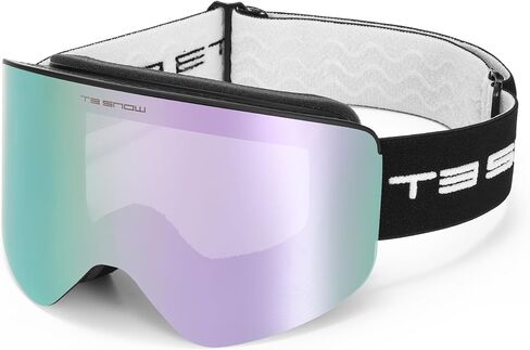 Ski Goggles, Universal Fit, Magnetic Interchangeable Lens, Anti-Fog, UV Protection in Saudi Arabia
