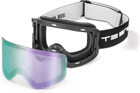 Ski Goggles, Universal Fit, Magnetic Interchangeable Lens, Anti-Fog, UV Protection in Saudi Arabia