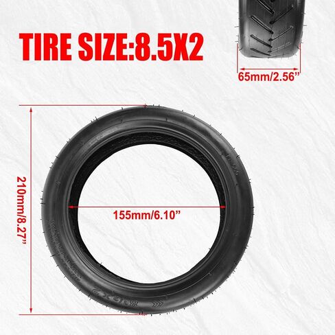 8.5 × 2 إطار سكوتر 50/75-6.1 الإطار الخلفي 8-1/2x 2 بتيل مطاط داخلي أنبوب 8.5 × 2 بوصة ل Xiaomi M365 OKAI/GOTRAX GXL V2 BLADEZ RAZOR KUGOO GAS ELECTRY GAS SCOOTERS MINI in Kuwait