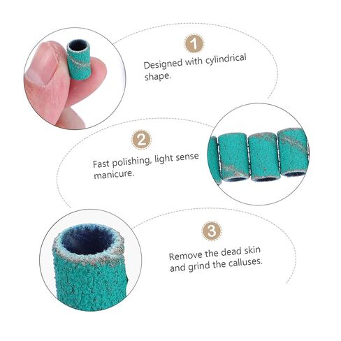 didiseaon 100pcs إكسسوارات الأظافر رمل الأظافر حلقة مريحة لمسة حماية الجلد حلقة كاشف in Kuwait