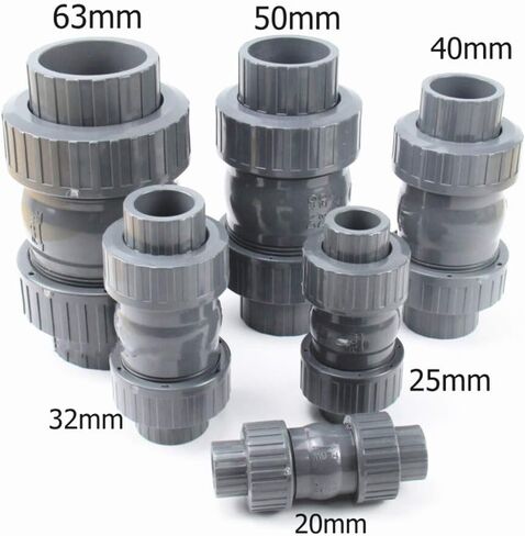صمام فحص UPVC 20-63mm نقابة غير عائدات لا تمنع موصلات صمام أنبوب مياه التدفق الخلفي (DN32) in Saudi Arabia