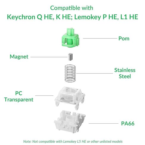 مفاتيح Keychron المغناطيسية Dawn Linear-110 pcs ، 30GF ، تشغيل مسبقًا ، مسبقًا ، 0.1 ملم قابلة للتعديل ، تأثير قاعة Gateron المزدوج ، بديل متوافق مع لوحات المفاتيح هو فقط in Saudi Arabia