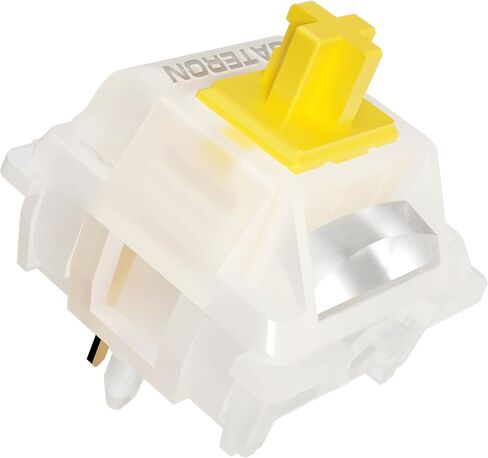 مفاتيح لوحة مفاتيح Gateron Yellow Pro V3 ، خطي 5 دبوس محطّم مسبقًا لجميع لوحة المفاتيح الميكانيكية MX (108pcs) in Kuwait