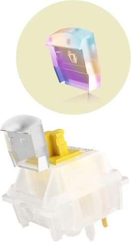 مفاتيح لوحة مفاتيح Gateron Yellow Pro V3 ، خطي 5 دبوس محطّم مسبقًا لجميع لوحة المفاتيح الميكانيكية MX (108pcs) in Kuwait