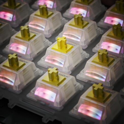 مفاتيح لوحة مفاتيح Gateron Yellow Pro V3 ، خطي 5 دبوس محطّم مسبقًا لجميع لوحة المفاتيح الميكانيكية MX (108pcs) in Kuwait