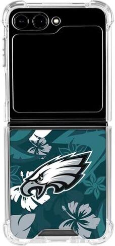حالة Skinit Clear Phone Case متوافقة مع Galaxy Z Flip5 5G - تصميم NFL Philadelphia Eagles المرخص رسميًا in Saudi Arabia