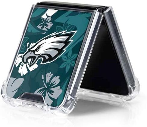 حالة Skinit Clear Phone Case متوافقة مع Galaxy Z Flip5 5G - تصميم NFL Philadelphia Eagles المرخص رسميًا in Saudi Arabia