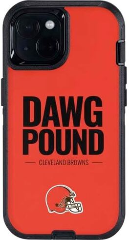 Skinit Skinit Phone Skin متوافق مع Otterbox Defender iPhone 14 - تصميم فريق NFL Cleveland Browns المرخص رسميًا in Kuwait