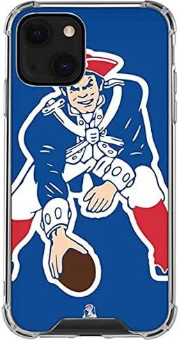 Skinit Clear Phone Case متوافق مع iPhone 13 - تصميم شعار New England Patriots Retro المرخص رسميًا in Saudi Arabia