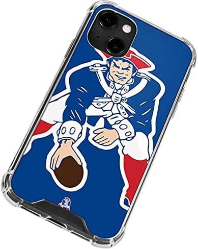 Skinit Clear Phone Case متوافق مع iPhone 13 - تصميم شعار New England Patriots Retro المرخص رسميًا in Saudi Arabia