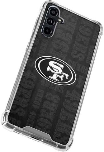Skinit Clear Phone Case متوافق مع Galaxy A54 5G - NFL San Franciso 49ers بالأبيض والأسود تصميم in Saudi Arabia