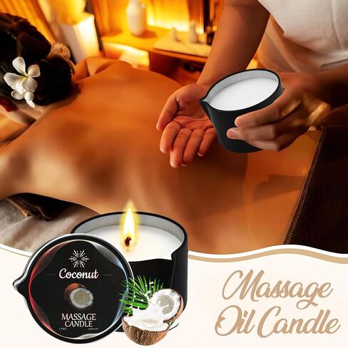 6 PCS STYLE CADLE SET-شموع شمع الصويا الشمع مع زيت تتلاءم الجلد ، مزيج من فول الصويا منخفضة الحرارة للأزواج استخدم 6 رائحة 2.35 أوقية in Kuwait