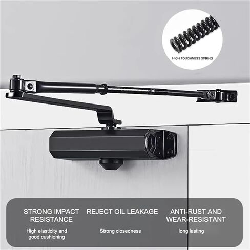 Hydraulic Buffer Door Closer 25KG to 80KG Adjustable Speed Door Closing Equipment Mute Soft Closing Door Hardware(L-Automatic Payment) in Saudi Arabia