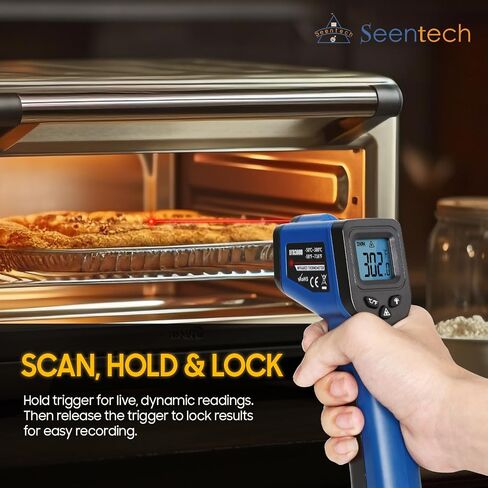 Seentech DT8380BH مقياس حرارة الأشعة تحت الحمراء الصناعية -اختبار درجة حرارة غير الاتصال للاستخدام المطبخ والصناعي ، -50 درجة مئوية إلى 380 درجة مئوية ، دقة عالية مع استهداف الليزر (DT8550DH) in Kuwait